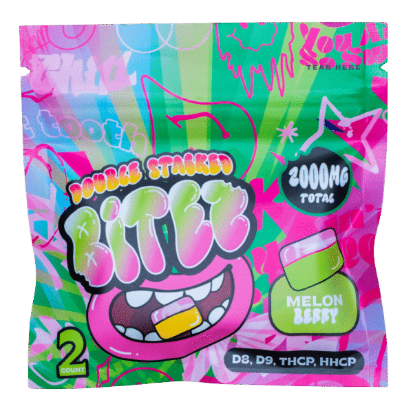 BITEZ - Delta-8 + Delta-9 + THCP + HHCP 2000MG Gummies - Melon Berry