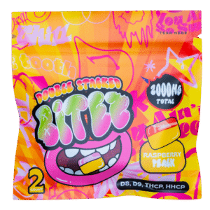 BITEZ - Delta-8 + Delta-9 + THCP + HHCP 2000MG Gummies - Raspberry Peach