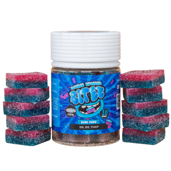BITEZ Gummies 10,000MG Jarz - Delta-8 + Delta-9 + THCP - Blue Razz