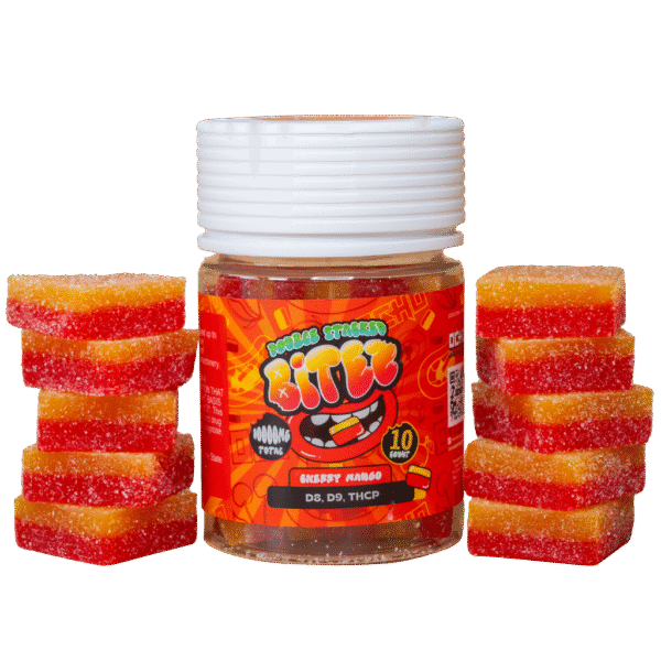 BITEZ Gummies 10,000MG Jarz - Delta-8 + Delta-9 + THCP - Cherry Mango