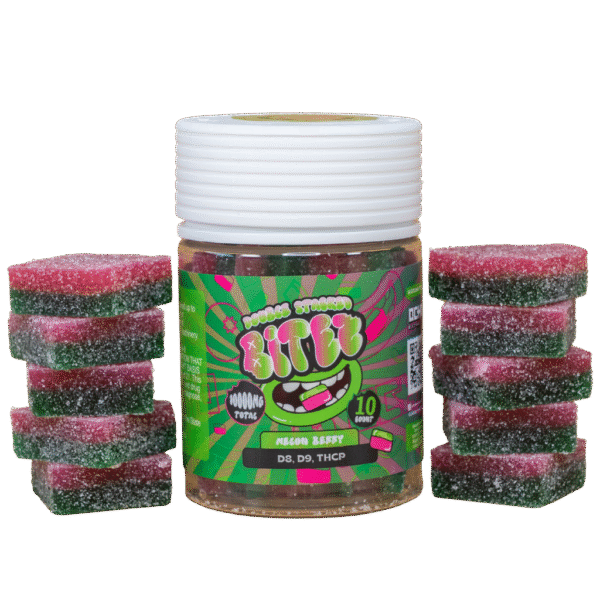 BITEZ Gummies 10,000MG Jarz - Delta-8 + Delta-9 + THCP - Melon Berry