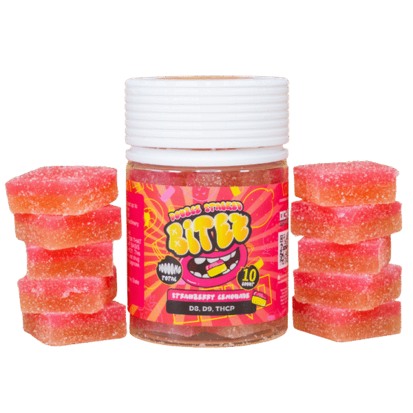 BITEZ Gummies 10,000MG Jarz - Delta-8 + Delta-9 + THCP - Strawberry Lemonade