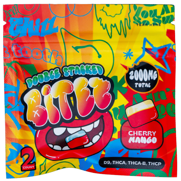 BITEZ - THCA + Delta-9 + THCP 2000MG Gummies - Cherry Mango