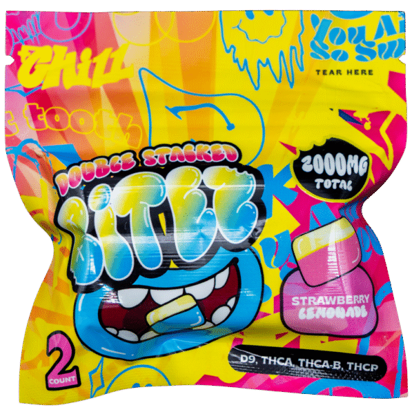BITEZ - THCA + Delta-9 + THCP 2000MG Gummies - Strawberry Lemonade