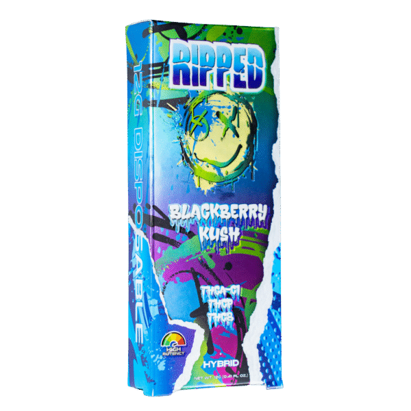 RIPPED - THCA-C1 Blend - 12G Disposable - Blackberry Kush - Hybrid