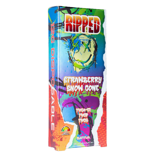 RIPPED - THCA-C1 Blend - 12G Disposable - Strawberry Snow Cone - Sativa