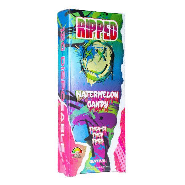 RIPPED - THCA-C1 Blend - 12G Disposable - Watermelon Candy - Sativa