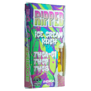 RIPPED - THCA-C1 Blend - 2G Cartridge - Ice Cream Kush - Indica