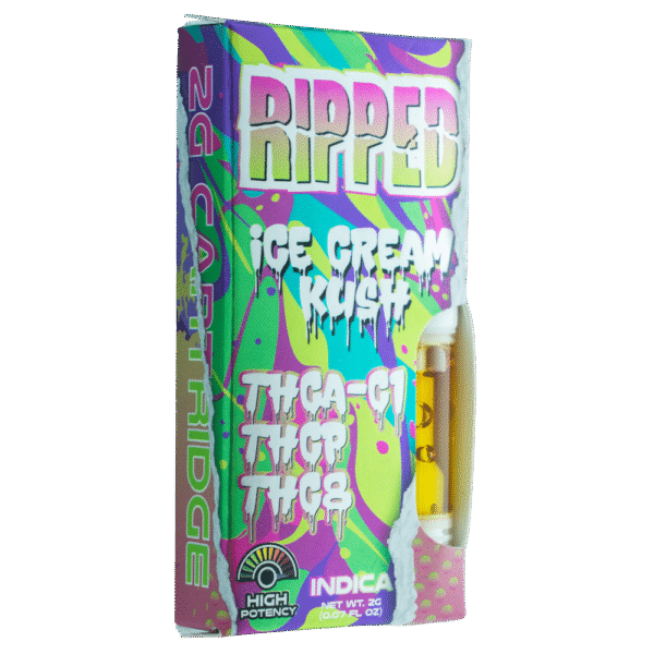 RIPPED - THCA-C1 Blend - 2G Cartridge - Ice Cream Kush - Indica