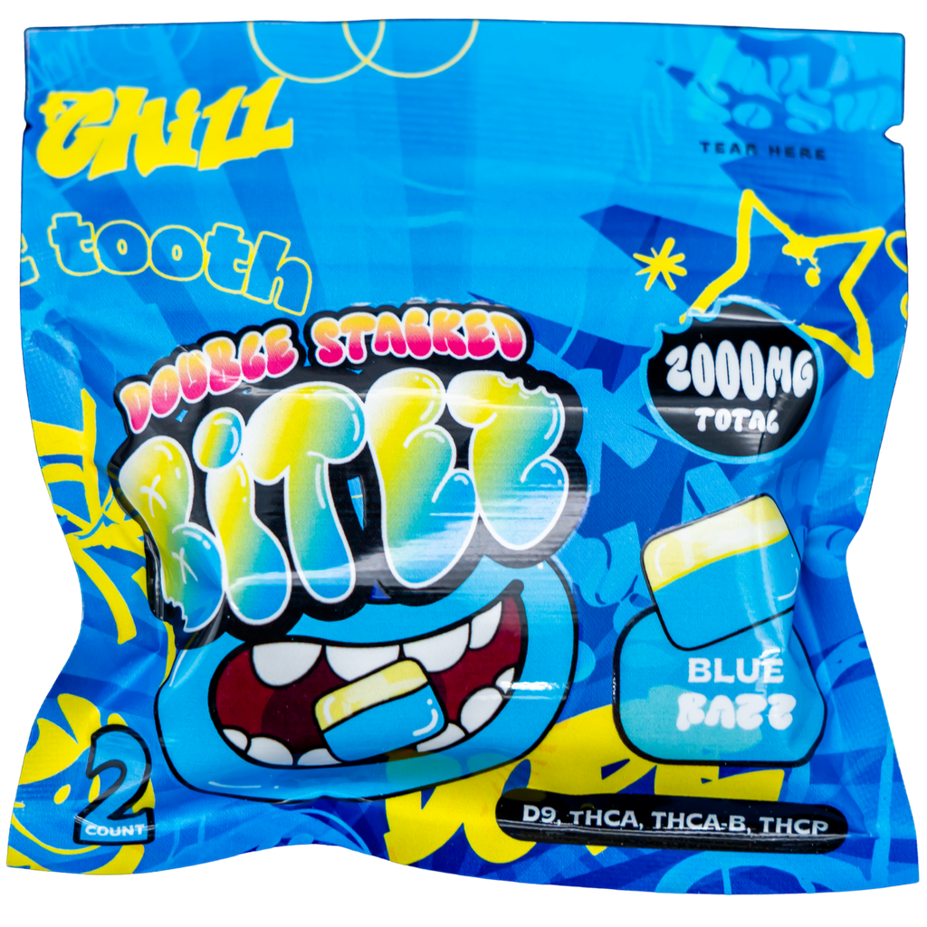 BITEZ - THCA + Delta-9 + THCP 2000MG Gummies - Blue Razz
