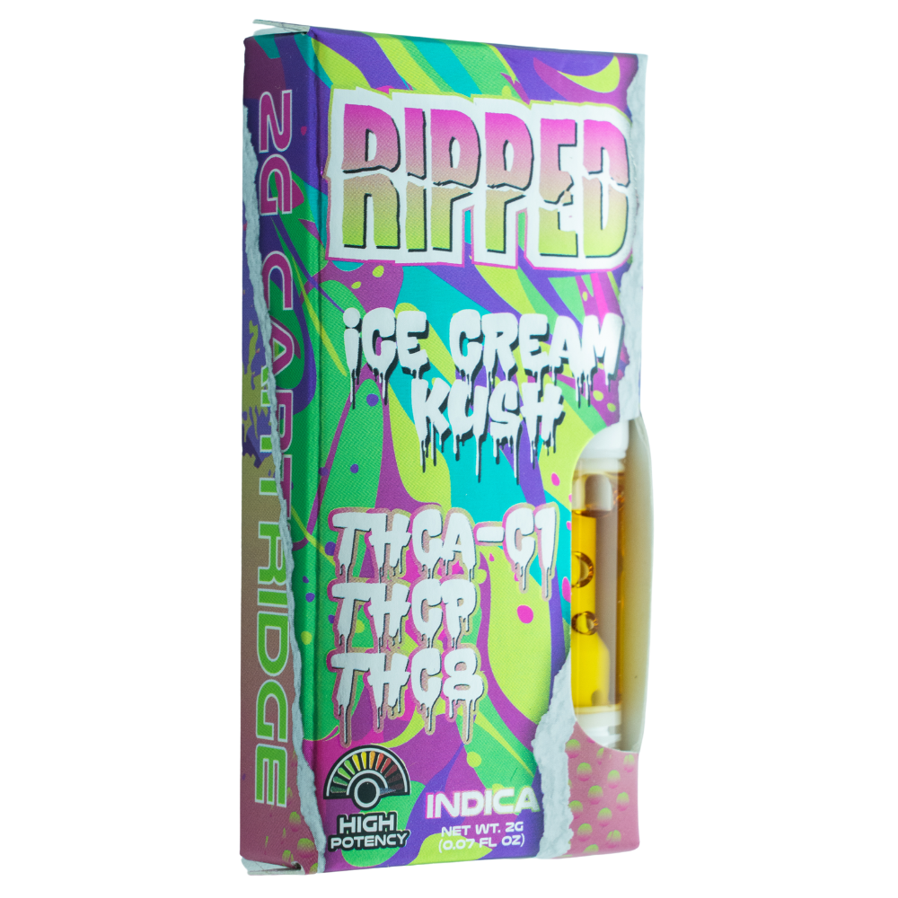 RIPPED - THCA-C1 Blend - 2G Cartridge - Ice Cream Kush - Indica